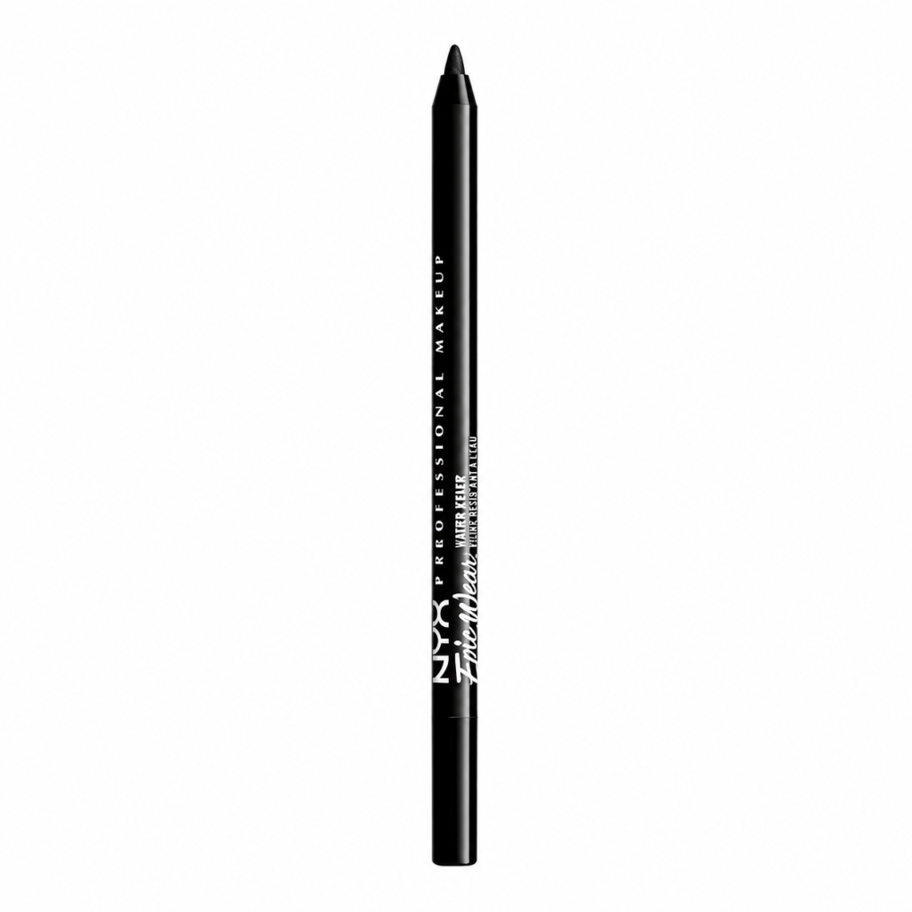 NYX Professional Makeup Epic Wear Waterproof Eyeliner Pencil on a white background, 1:1 product image featuring a long-lasting black eyeliner pencil for precise, smudge-proof eye makeup.